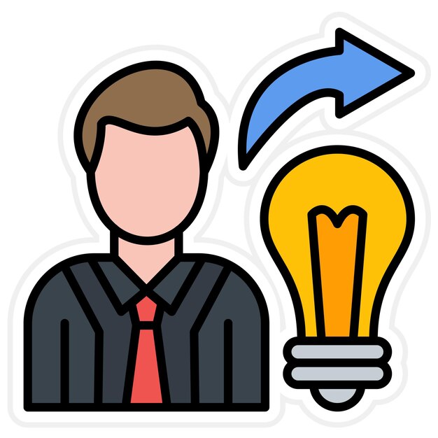 Imagen vectorial de icono de intercambio de ideas Se puede utilizar para la educación en línea