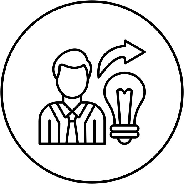 Imagen vectorial de icono de intercambio de ideas Se puede utilizar para la educación en línea