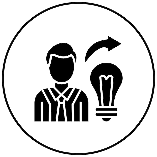 Imagen vectorial de icono de intercambio de ideas Se puede utilizar para la educación en línea