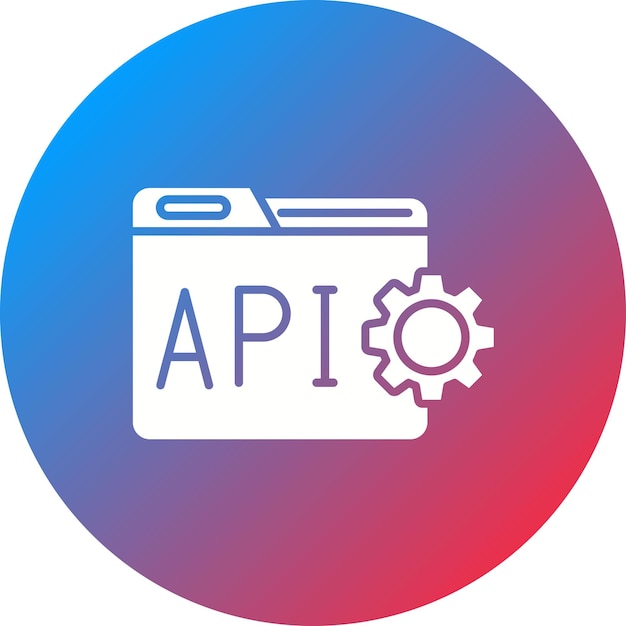Imagen vectorial del icono de la interfaz de Api Se puede utilizar para el análisis de datos