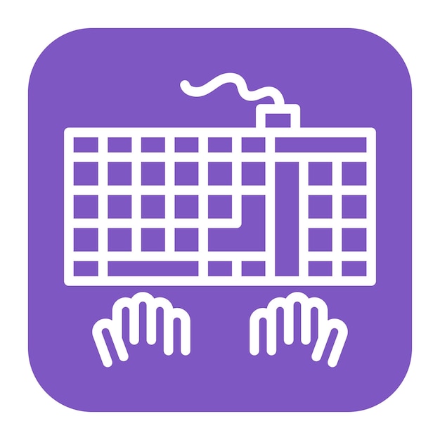 Imagen vectorial del icono de la interfaz del teclado Se puede utilizar para el diseño de juegos