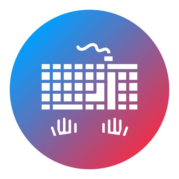 Imagen vectorial del icono de la interfaz del teclado Se puede utilizar para el diseño de juegos