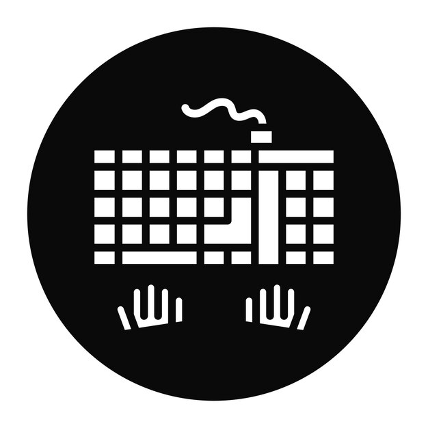 Imagen vectorial del icono de la interfaz del teclado Se puede utilizar para el diseño de juegos
