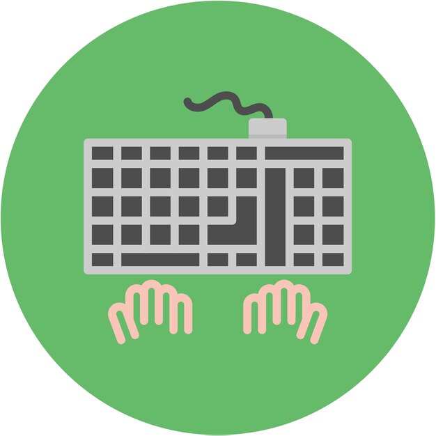Imagen vectorial del icono de la interfaz del teclado Se puede utilizar para el diseño de juegos