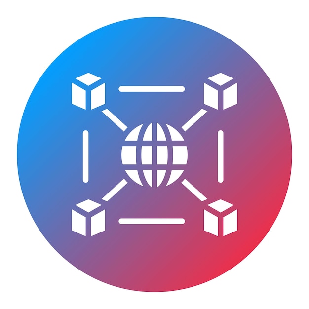 Imagen vectorial del icono de interoperabilidad de la red Se puede utilizar para la creación de redes