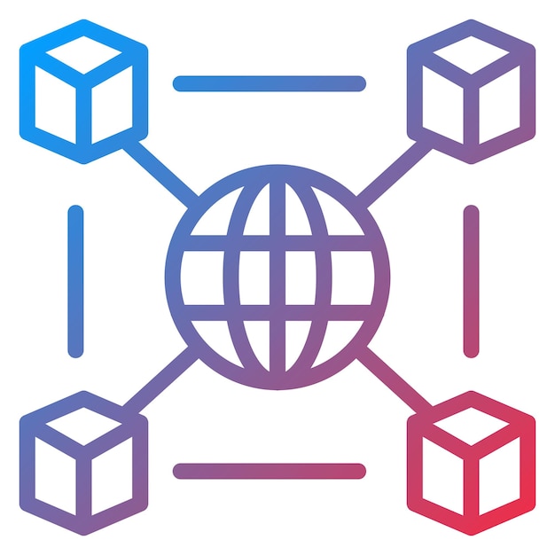 Imagen vectorial del icono de interoperabilidad de la red se puede utilizar para la creación de redes