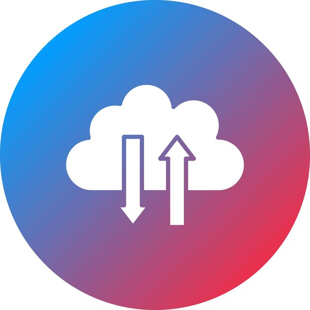 Imagen vectorial del icono del interruptor de nube Se puede utilizar para la computación en nube
