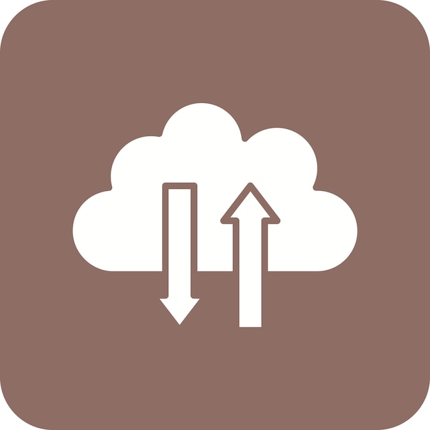 Imagen vectorial del icono del interruptor de nube Se puede utilizar para la computación en nube