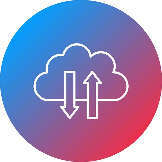 Imagen vectorial del icono del interruptor de nube Se puede utilizar para la computación en nube