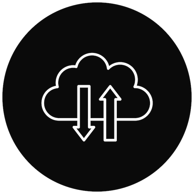 Imagen vectorial del icono del interruptor de nube Se puede utilizar para la computación en nube
