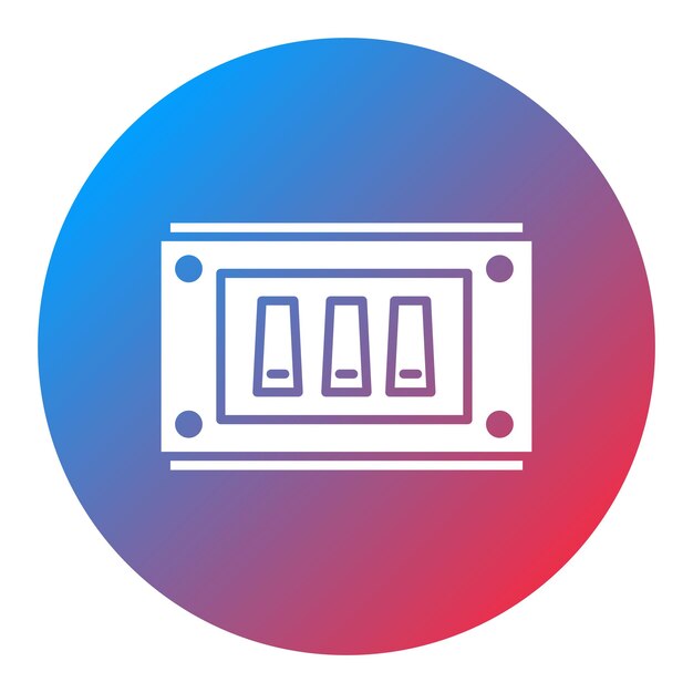 Imagen vectorial del icono del interruptor Puede utilizarse para circuitos eléctricos
