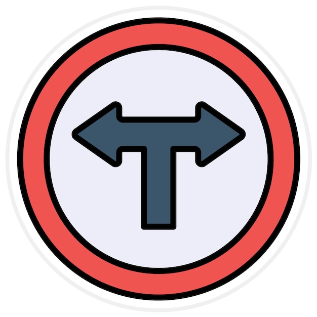 Imagen vectorial del icono de la intersección Se puede utilizar para las señales de tráfico