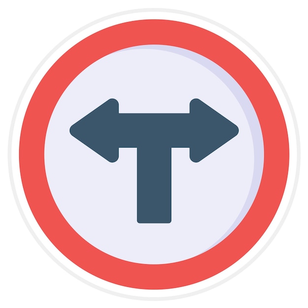 Imagen vectorial del icono de la intersección Se puede utilizar para las señales de tráfico