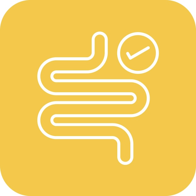 Imagen vectorial de icono de intestinos saludables Se puede usar para hacer dieta
