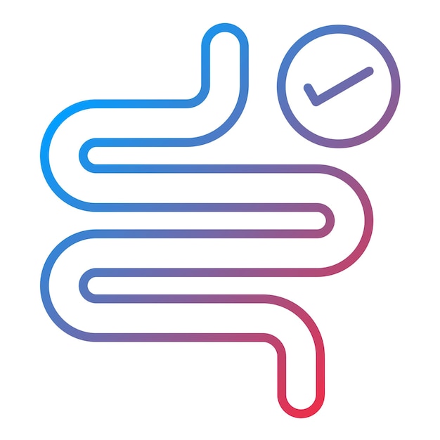 Imagen vectorial de icono de intestinos saludables Se puede usar para hacer dieta