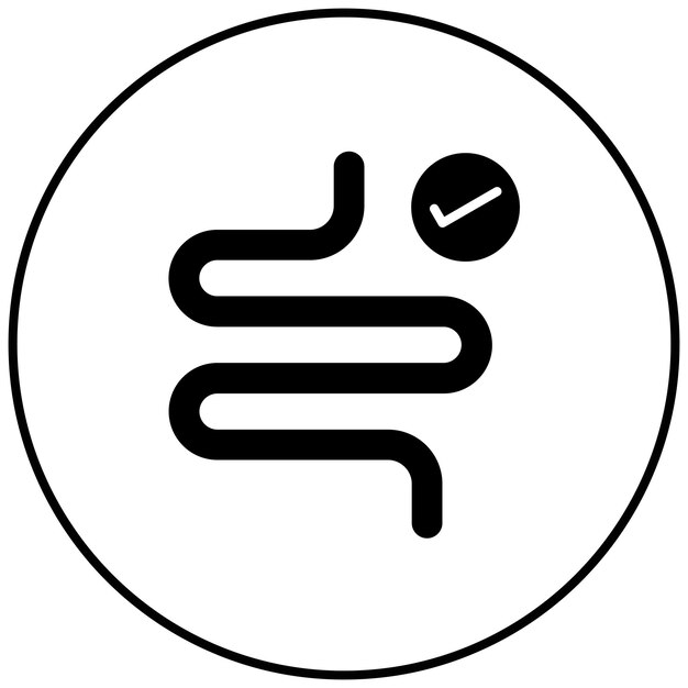 Imagen vectorial de icono de intestinos saludables Se puede usar para hacer dieta