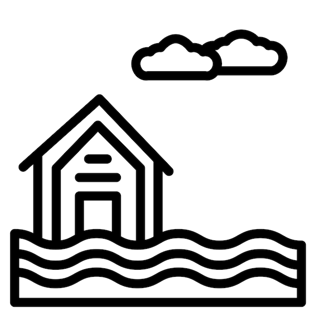 Imagen vectorial del icono de inundación Se puede utilizar para los servicios públicos