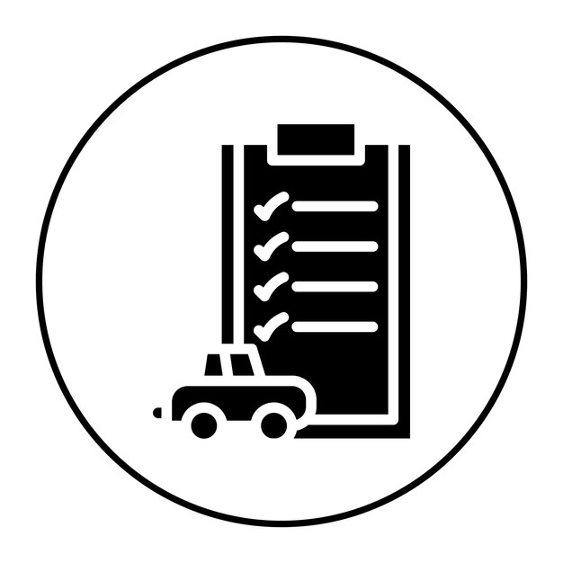 Imagen vectorial del icono de inventario Puede utilizarse para concesionarios de automóviles