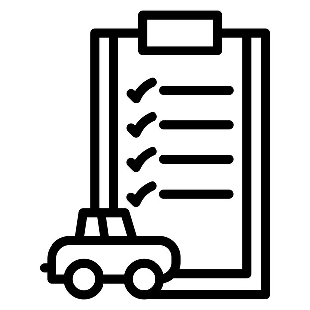 Imagen vectorial del icono de inventario Puede utilizarse para concesionarios de automóviles