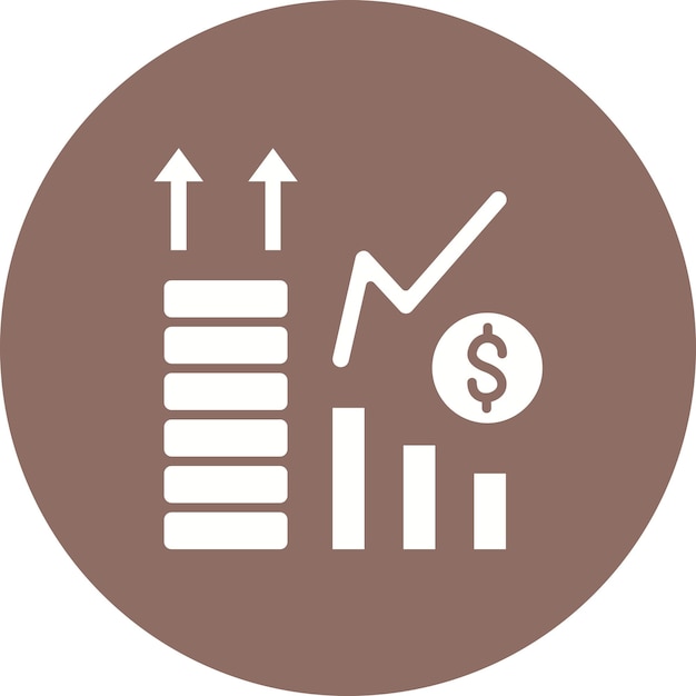 Imagen vectorial de icono de inversión de acciones Se puede utilizar para el emprendimiento