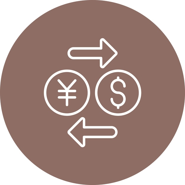 Imagen vectorial de icono de inversión extranjera Se puede utilizar para invertir