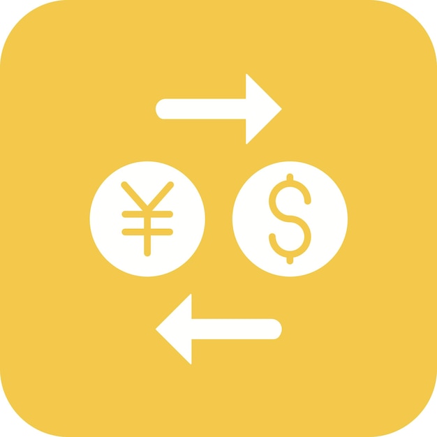 Imagen vectorial de icono de inversión extranjera Se puede utilizar para invertir