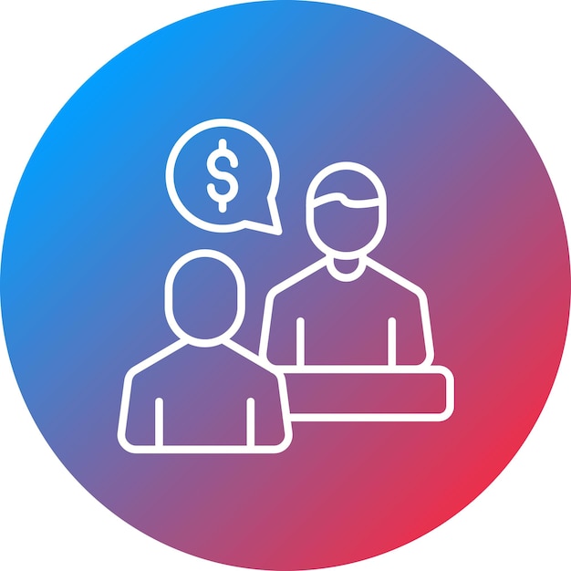 Imagen vectorial del icono de la inversión del patrocinador Se puede utilizar para la gestión empresarial