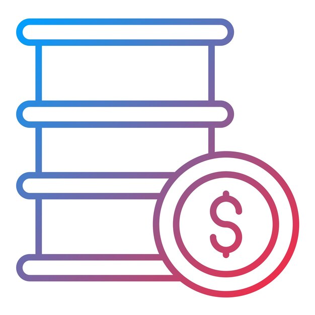 Imagen vectorial del icono de inversión de petróleo Se puede utilizar para la inversión