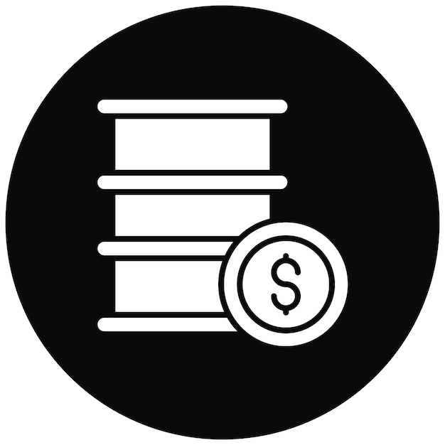 Imagen vectorial del icono de inversión de petróleo Se puede utilizar para la inversión