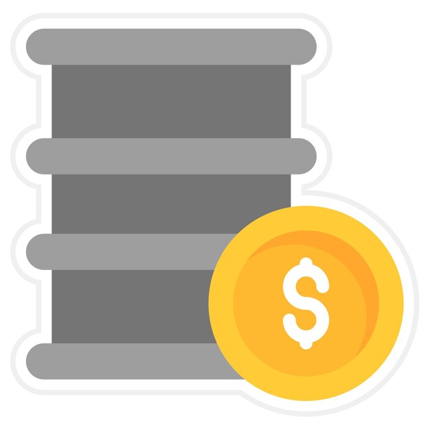 Imagen vectorial del icono de inversión de petróleo Se puede utilizar para la inversión