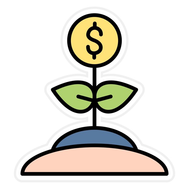 Imagen vectorial del icono de inversión Se puede utilizar para la economía empresarial
