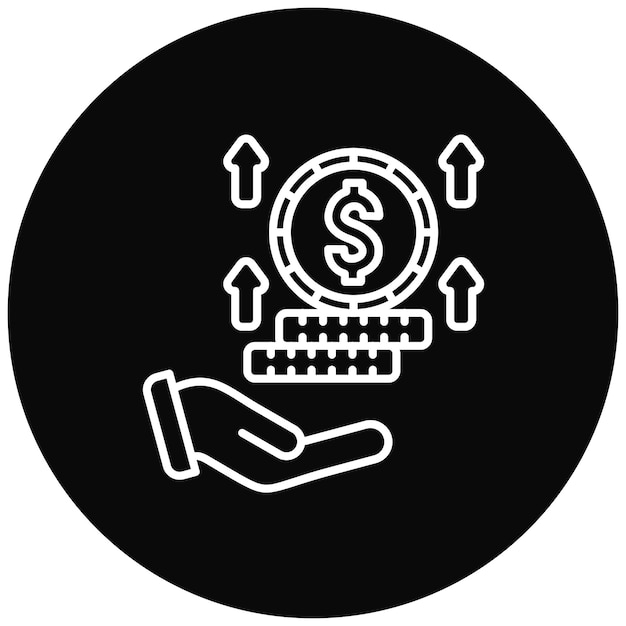 Imagen vectorial del icono de inversión Se puede utilizar para Fintech