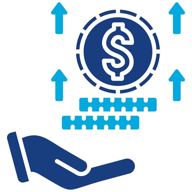 Imagen vectorial del icono de inversión Se puede utilizar para Fintech