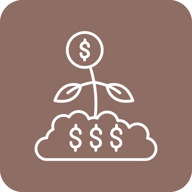 Imagen vectorial del icono de inversión Se puede utilizar para la puesta en marcha de empresas