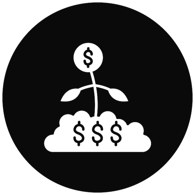 Imagen vectorial del icono de inversión Se puede utilizar para la puesta en marcha de empresas