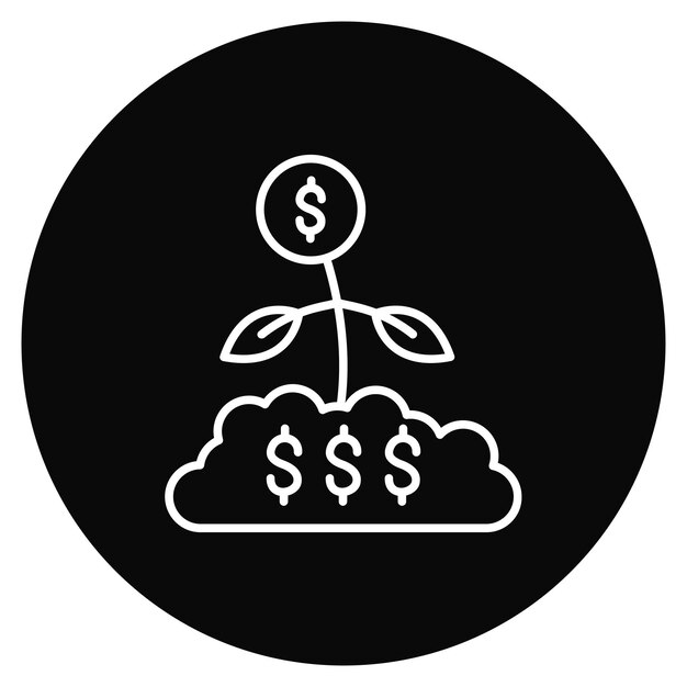 Imagen vectorial del icono de inversión Se puede utilizar para la puesta en marcha de empresas
