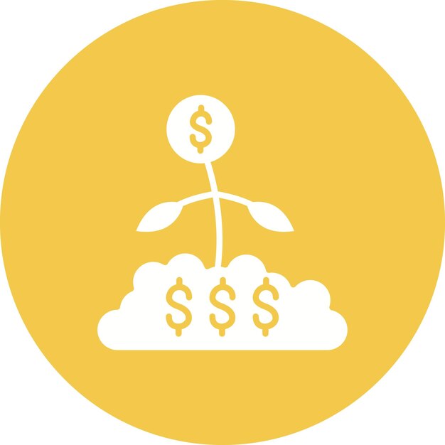 Imagen vectorial del icono de inversión Se puede utilizar para la puesta en marcha de empresas