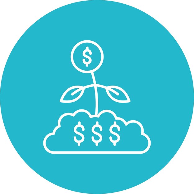 Imagen vectorial del icono de inversión Se puede utilizar para la puesta en marcha de empresas