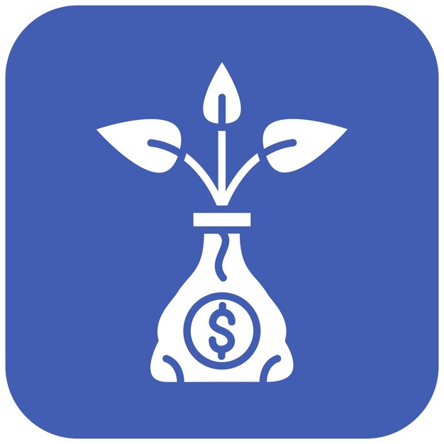 Imagen vectorial del icono de inversión Se puede utilizar para los servicios de dinero en línea