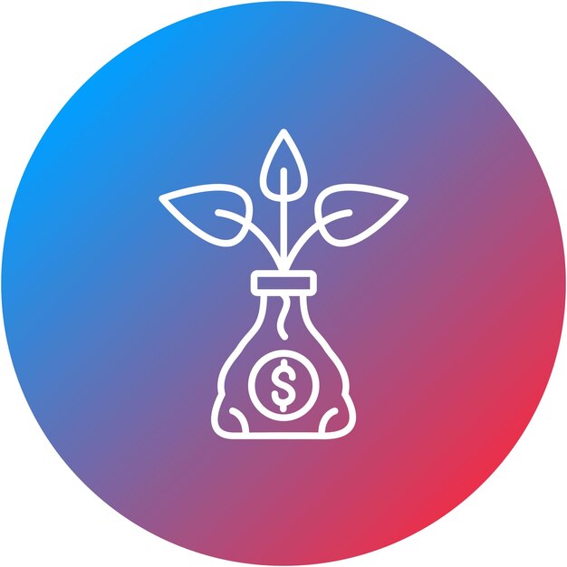 Imagen vectorial del icono de inversión Se puede utilizar para los servicios de dinero en línea