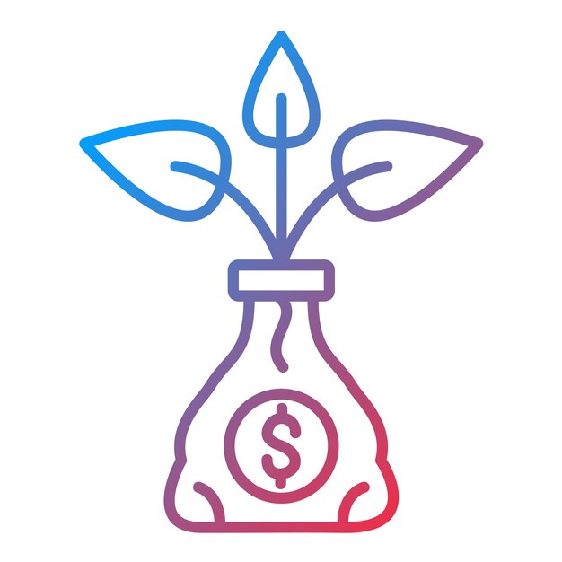 Imagen vectorial del icono de inversión Se puede utilizar para los servicios de dinero en línea