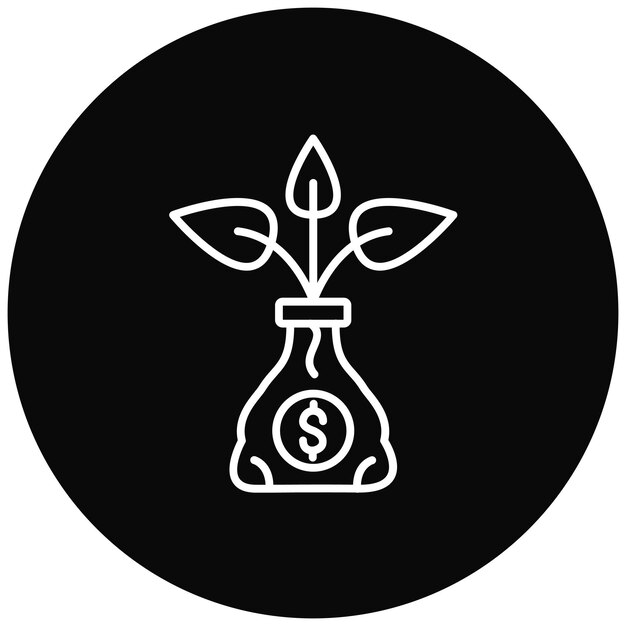 Imagen vectorial del icono de inversión Se puede utilizar para los servicios de dinero en línea