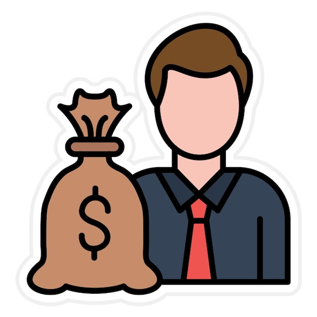 Imagen vectorial del icono del inversor Se puede utilizar para el emprendimiento