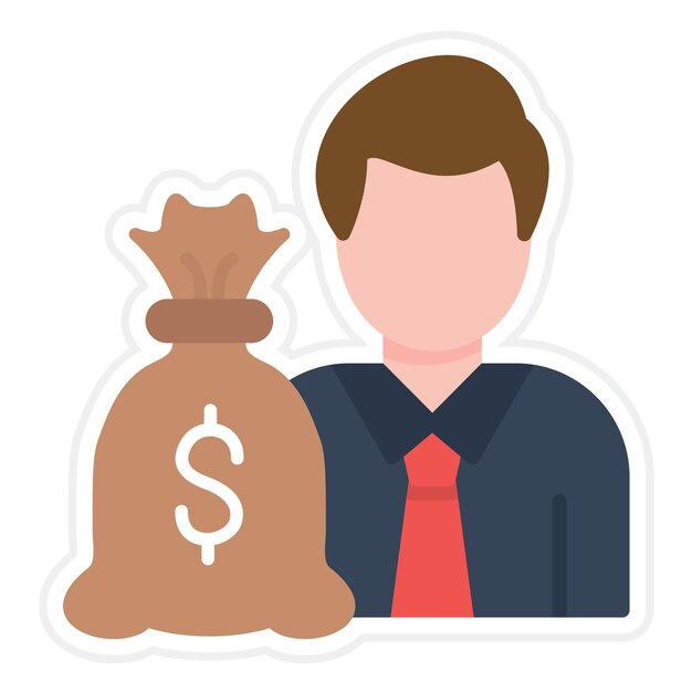 Imagen vectorial del icono del inversor Se puede utilizar para el emprendimiento