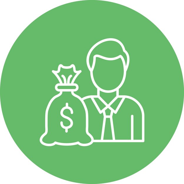 Imagen vectorial del icono del inversor Se puede utilizar para el emprendimiento