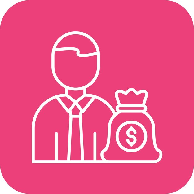 Imagen vectorial del icono del inversor Se puede utilizar para la gente de negocios