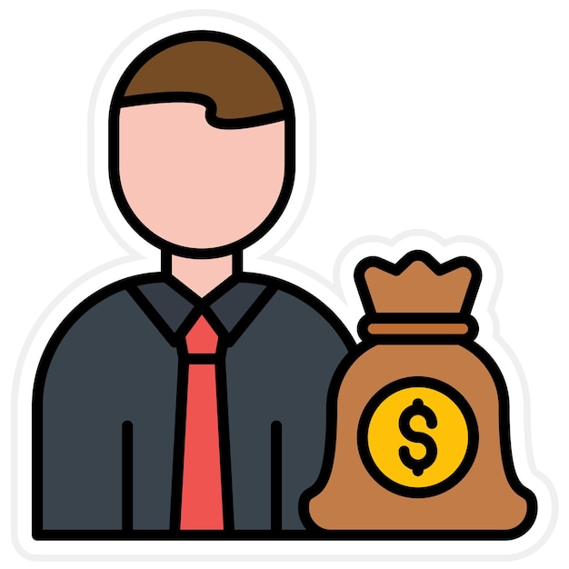 Imagen vectorial del icono del inversor Se puede utilizar para la gente de negocios