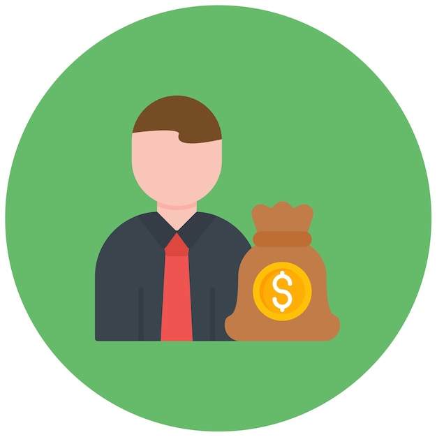 Imagen vectorial del icono del inversor Se puede utilizar para la gente de negocios