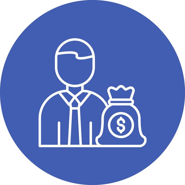 Imagen vectorial del icono del inversor Se puede utilizar para la gente de negocios