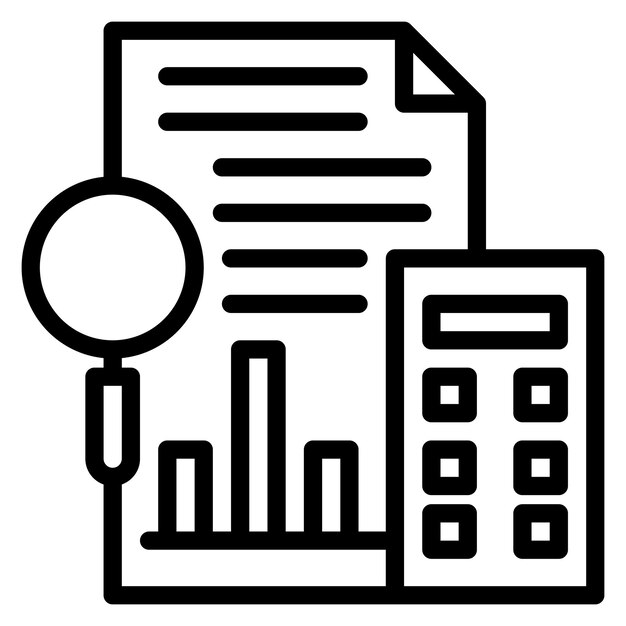 Imagen vectorial de icono de investigación cualitativa Puede utilizarse para la investigación de mercado